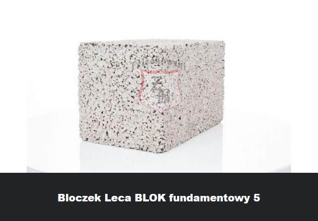 Fundamentowy bloczek keramzytobetonowy. fot. Uciechowski
